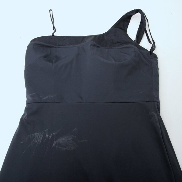 Adrianna Papell One Shoulder Beaded Sequins Maxi Gown Navy Blue Women 6 - Picture 10 of 16